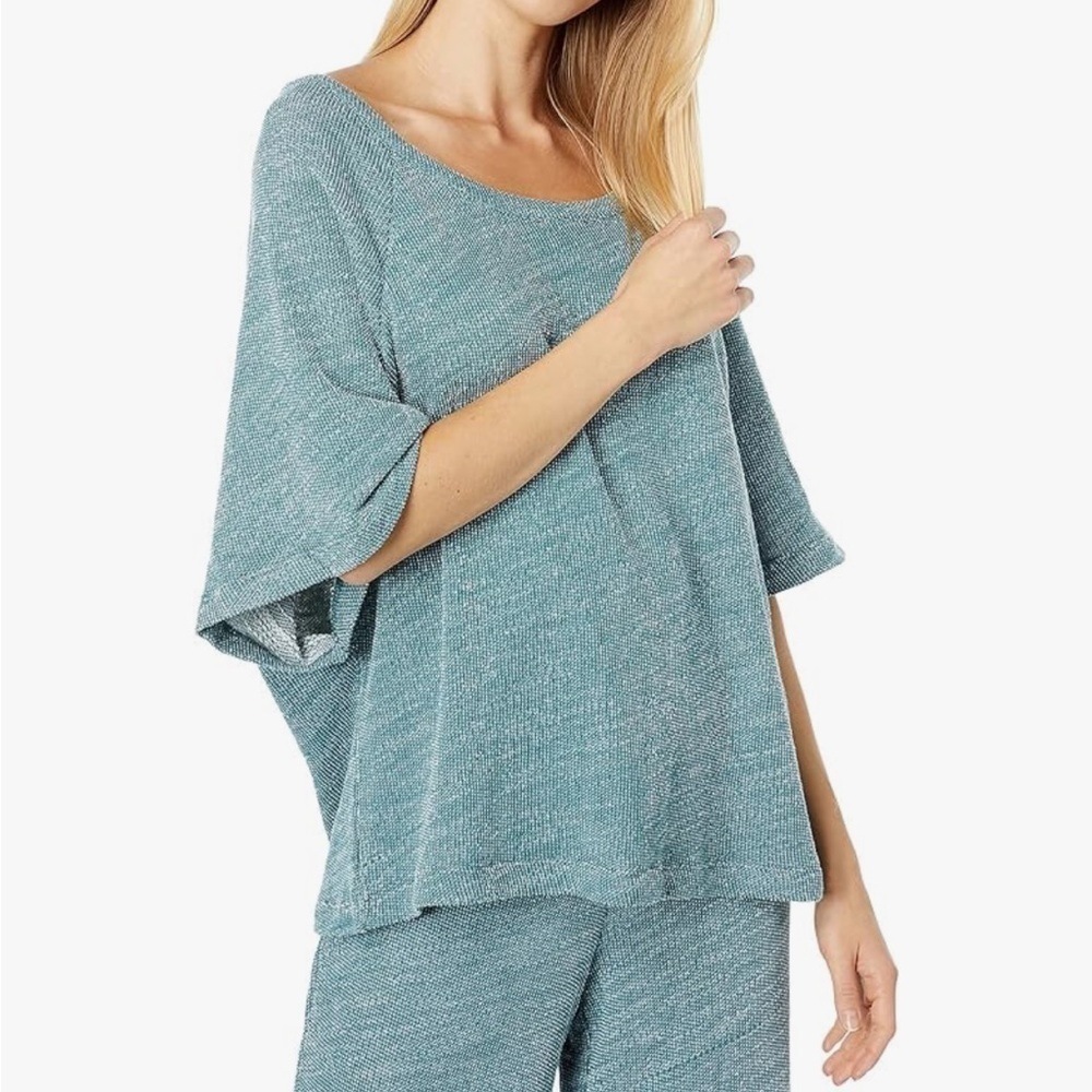 Honeydew Lounge Lover Top Wide Leg Pants Set Laurel Green Knit Size M NWT